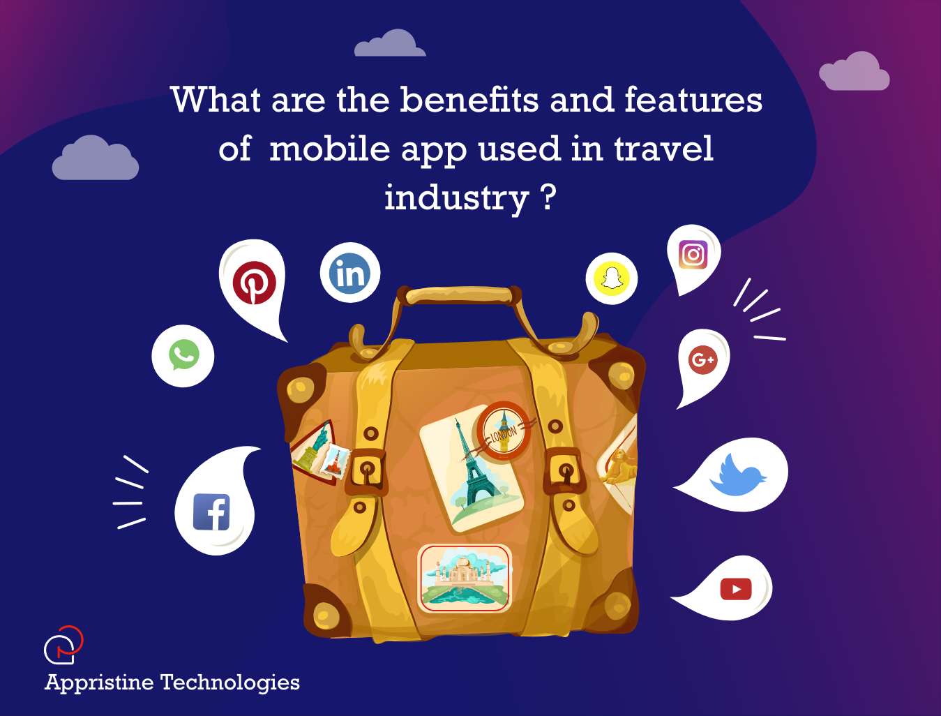 What are the benefits and features of the mobile app used in the travel industry?