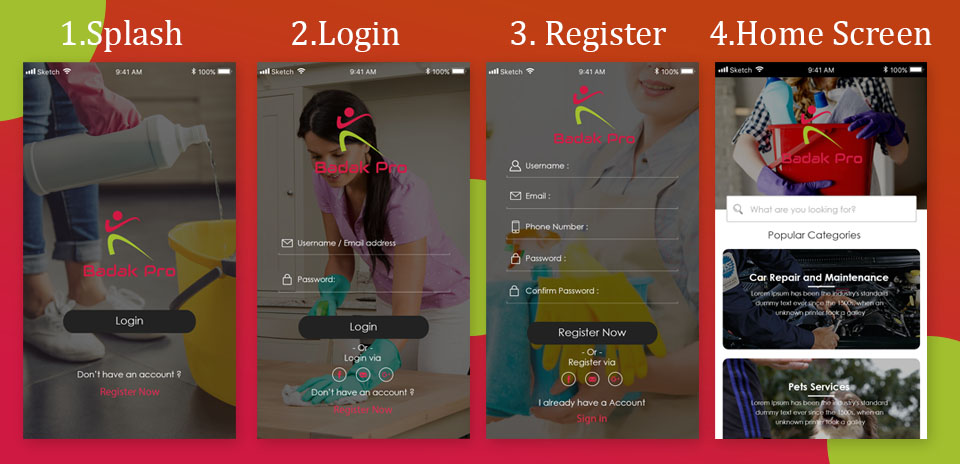 Mock-Up design by App Development company In India